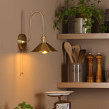 Hadano Wall Light Natural Brass and Aged Brass