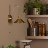 Hadano Wall Light Natural Brass and Aged Brass