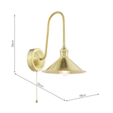Hadano Wall Light Natural Brass and Aged Brass