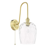 Hadano Wall Light Natural Brass and Glass