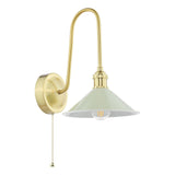 Hadano Wall Light Natural Brass and Matt Taupe