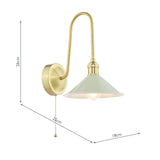 Hadano Wall Light Natural Brass and Matt Taupe