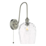 Hadano Wall Light Antique Chrome and Glass