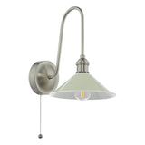 Hadano Wall Light Antique Chrome and Matt Taupe
