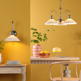 Hadano Wall Light Antique Chrome and White
