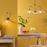 Hadano Wall Light Antique Chrome and Glass