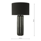 Hebron Table Lamp Black With Shade