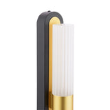 Hessel 2 Light Wall Light Matt Black and Satin Gold LED