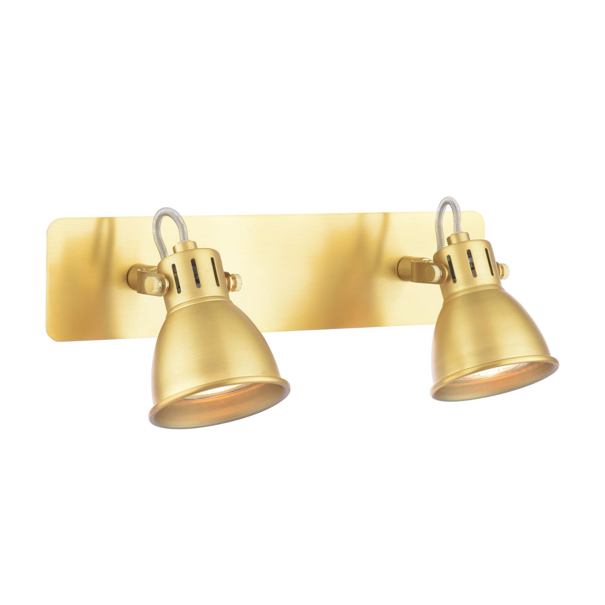 Idaho 2 Light Wall Spotlight Natural Brass