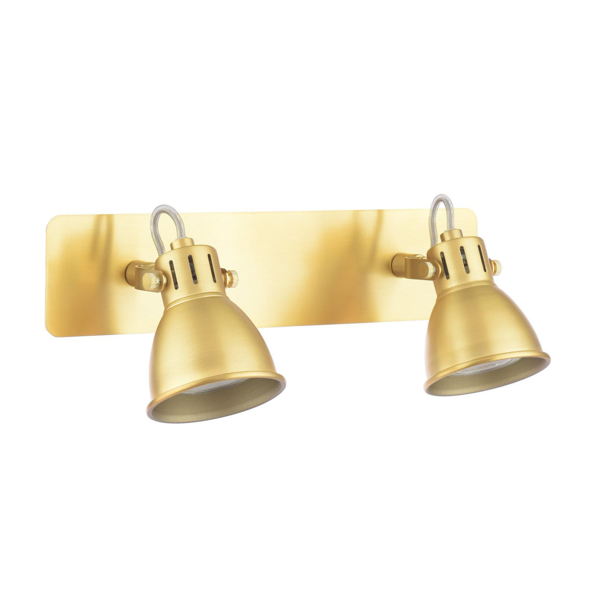 Idaho 2 Light Wall Spotlight Natural Brass