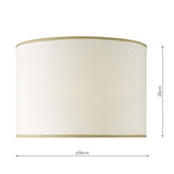 Idella White Linen Drum Shade 36cm 36cm