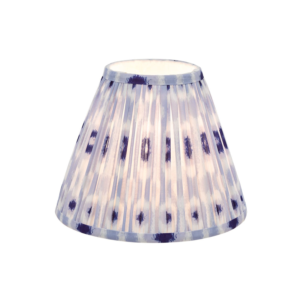 Ikat Blue Cotton Empire Shade 25cm 25cm