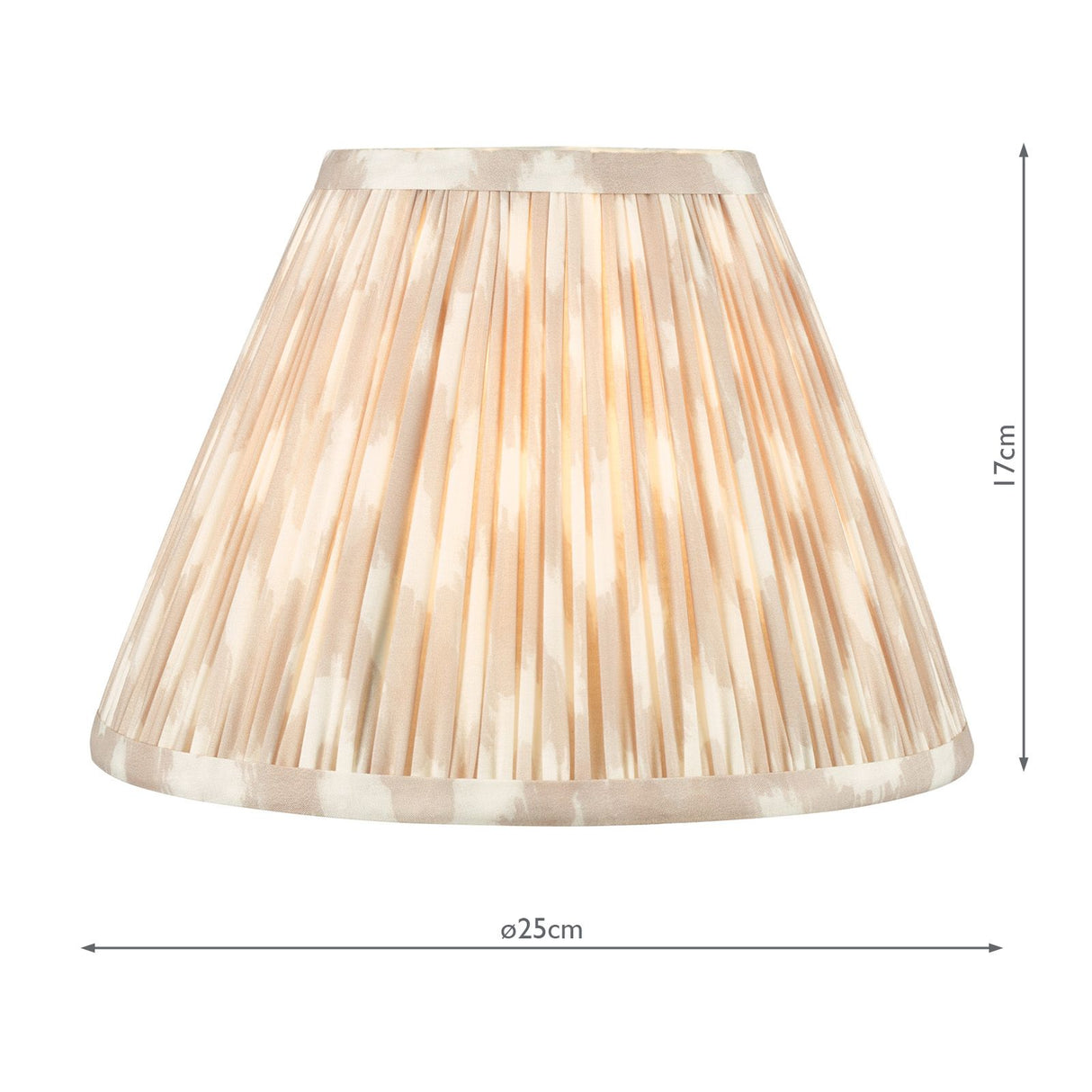 Ikat Taupe Cotton Empire Shade 25cm 25cm
