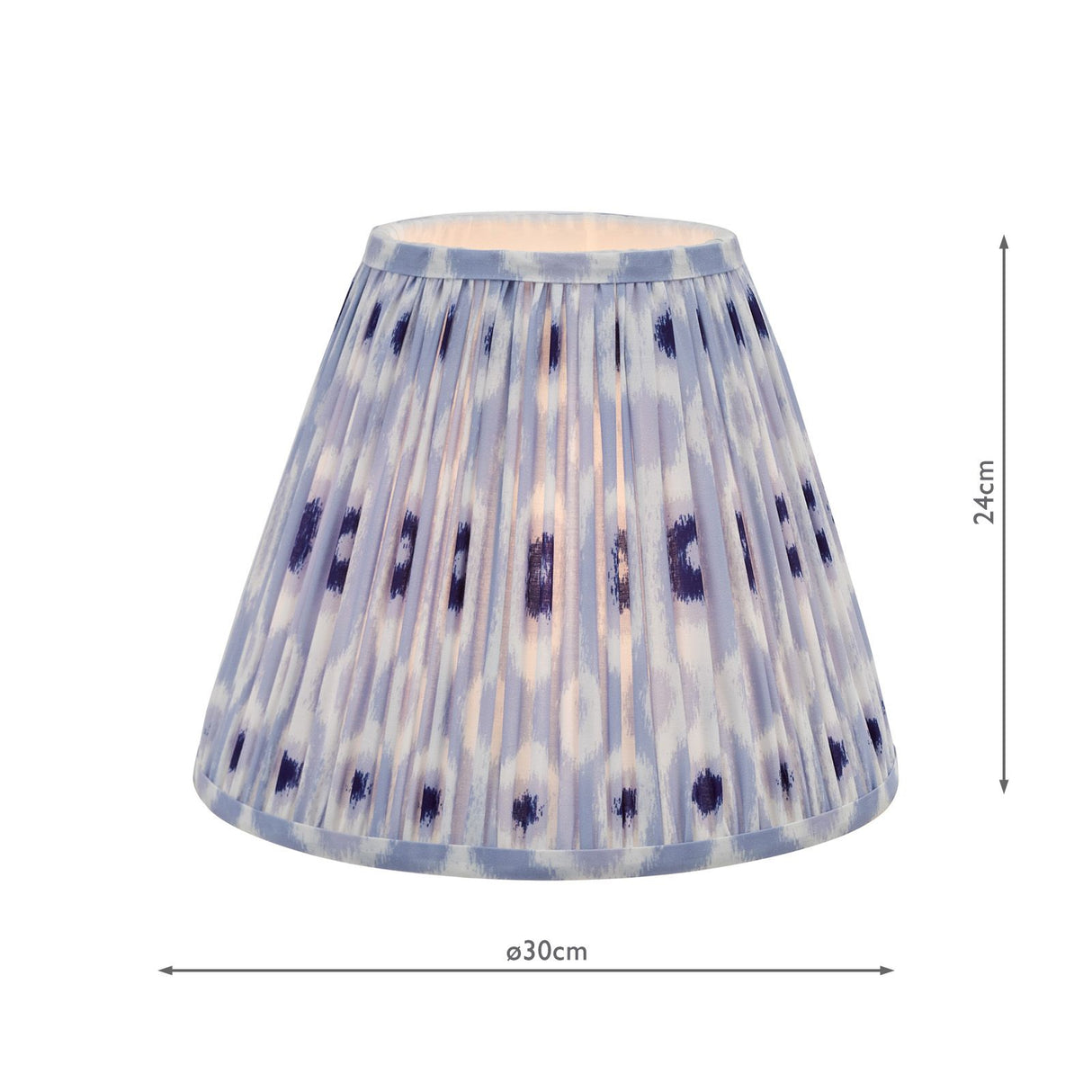 Ikat Blue Cotton Empire Shade 30cm 30cm