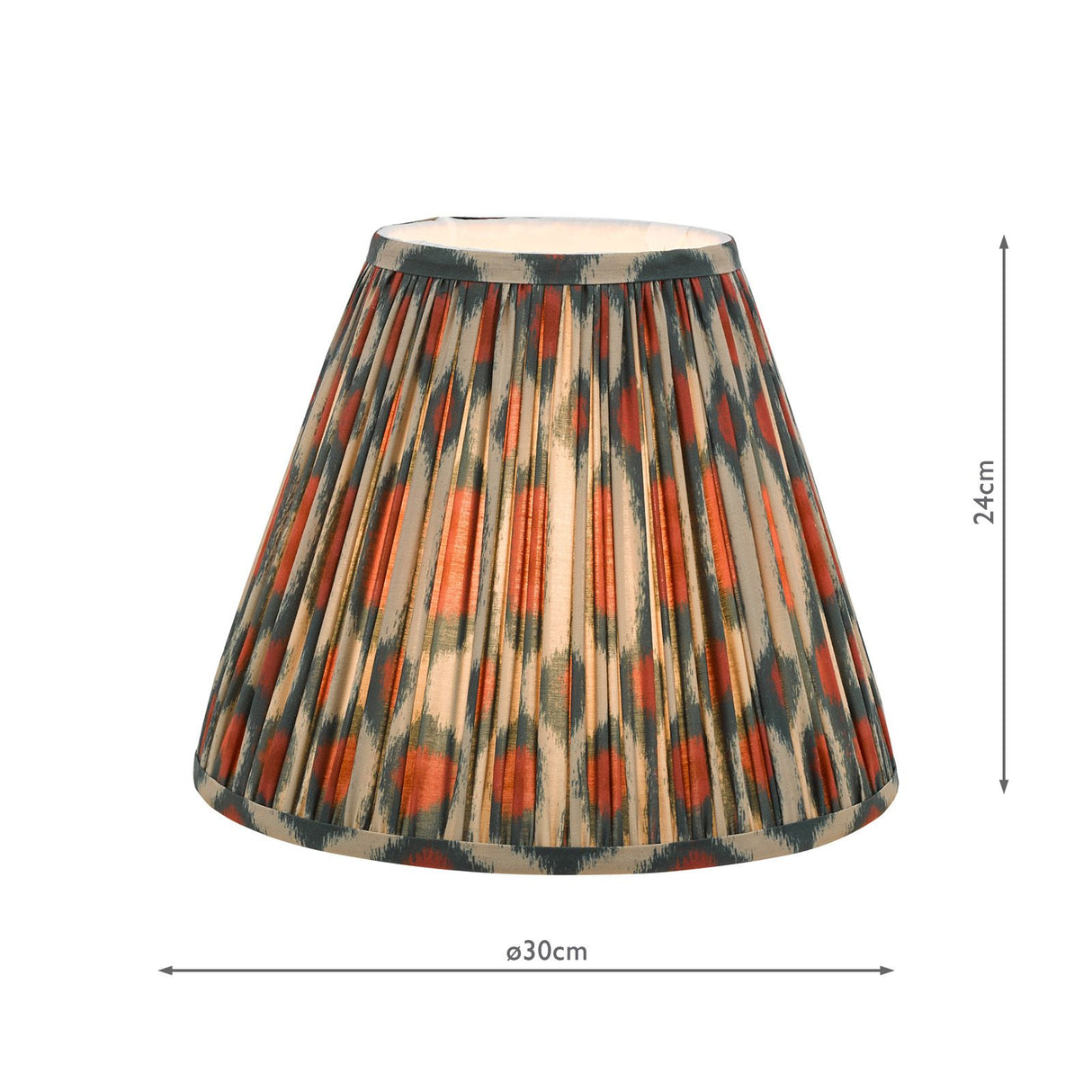 Ikat Red Cotton Empire Shade 30cm 30cm