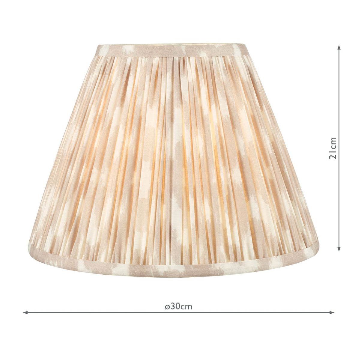 Ikat Taupe Cotton Empire Shade 30cm 30cm