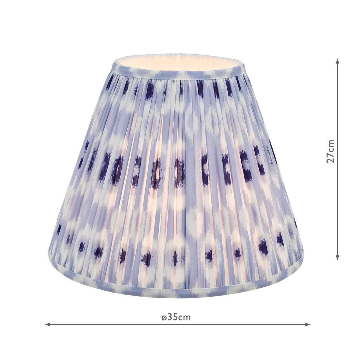 Ikat Blue Cotton Empire Shade 35cm 35cm