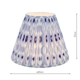 Ikat Blue Cotton Empire Shade 35cm 35cm
