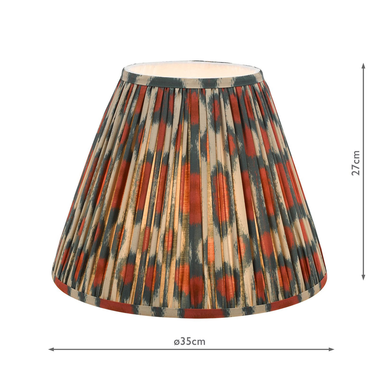 Ikat Red Cotton Empire Shade 35cm 35cm