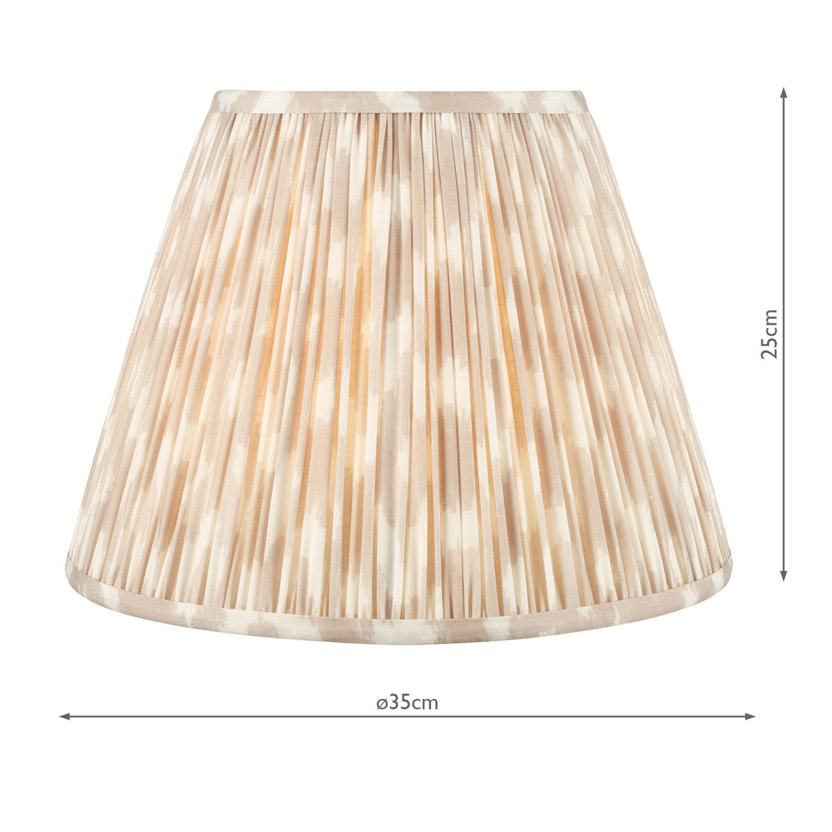 Ikat Taupe Cotton Empire Shade 35cm 35cm
