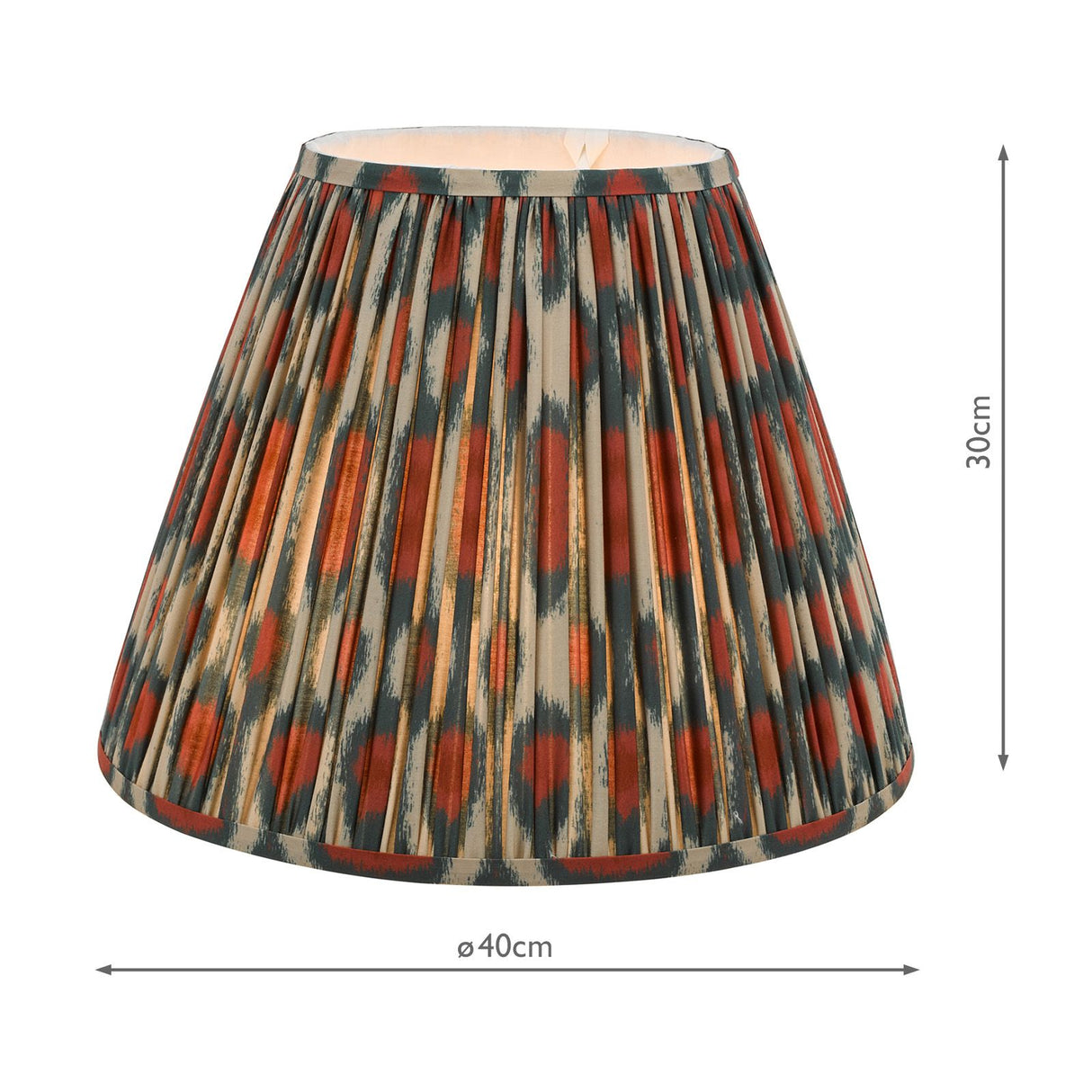 Ikat Red Cotton Empire Shade 40cm 40cm