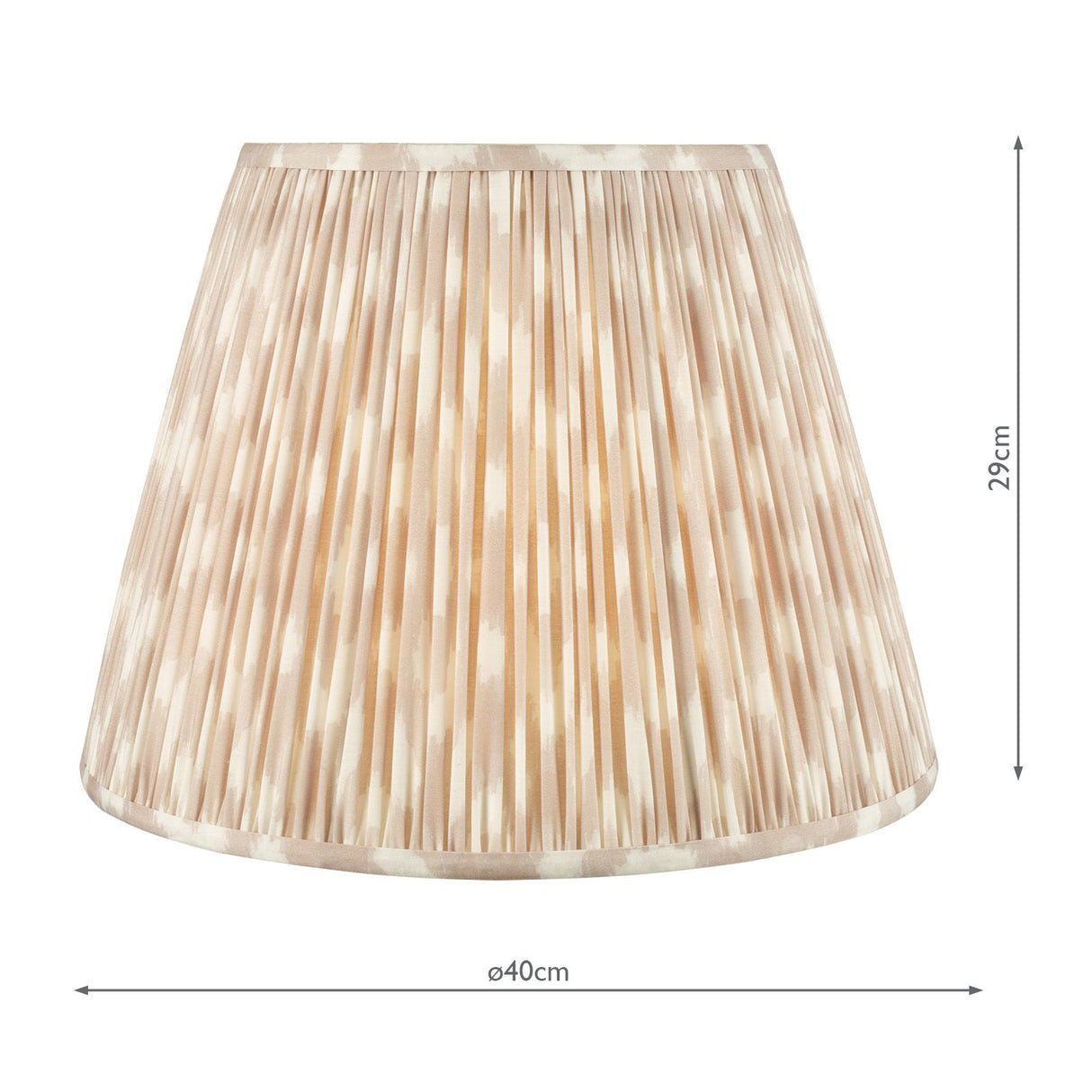 Ikat Taupe Cotton Empire Shade 40cm 40cm