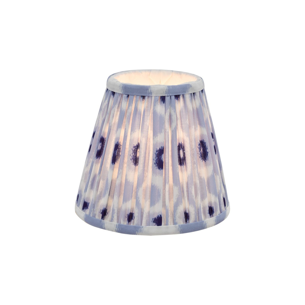 Ikat Blue Cotton Empire Shade 15cm 15cm
