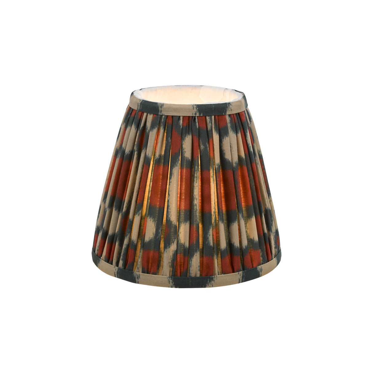 Ikat Red Cotton Empire Shade 15cm 15cm