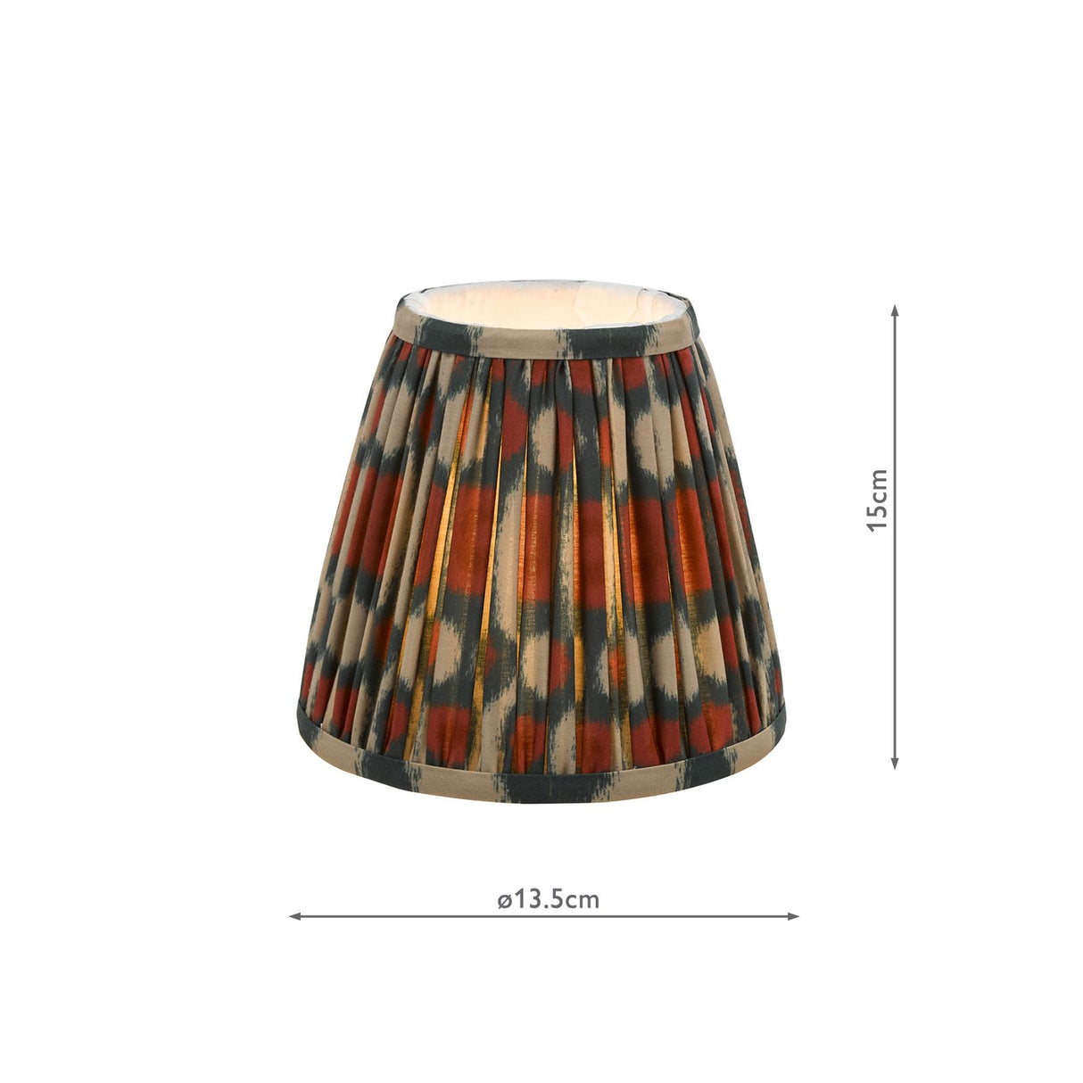Ikat Red Cotton Empire Shade 15cm 15cm
