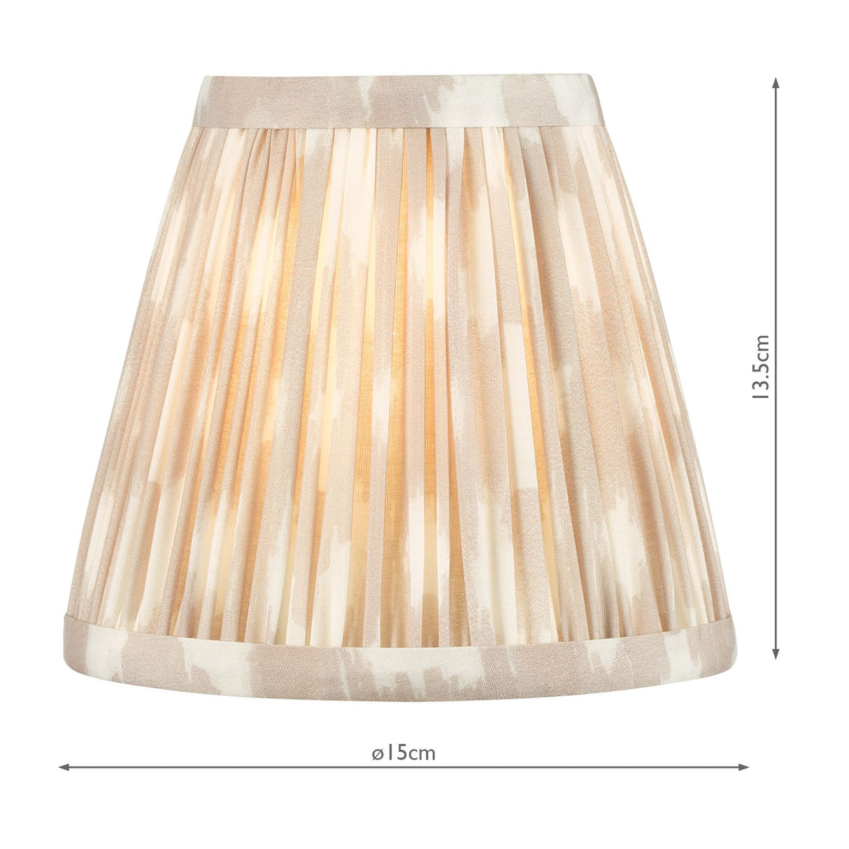 Ikat Taupe Cotton Empire Shade 15cm 15cm