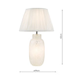 Ileana Table Lamp White Glass With Shade