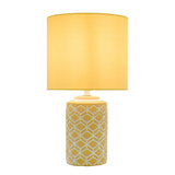 Ilona Ceramic Table Lamp Yellow With Shade