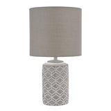 Ilona Ceramic Table Lamp Grey With Shade