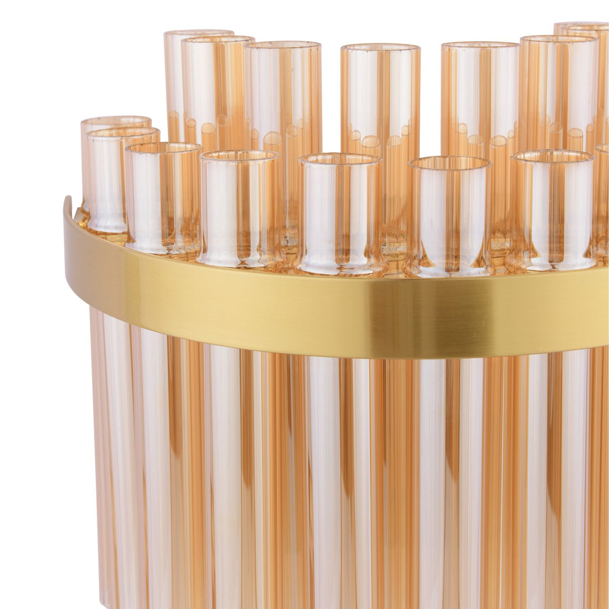 Imani 2 Light Wall Light Natural Brass and Champagne Glass