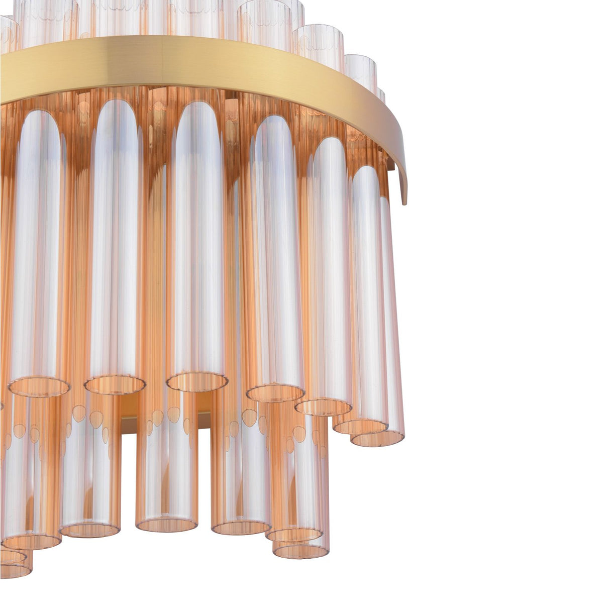 Imani 2 Light Wall Light Natural Brass and Champagne Glass