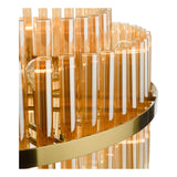 Imani 16 Light Pendant Natural Brass and Champagne Glass