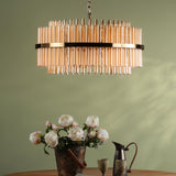 Imani 16 Light Pendant Natural Brass and Champagne Glass