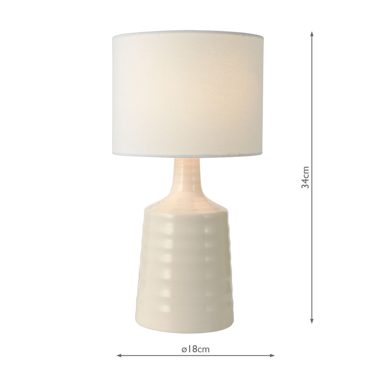 Inci Table Lamp Cream With Shade