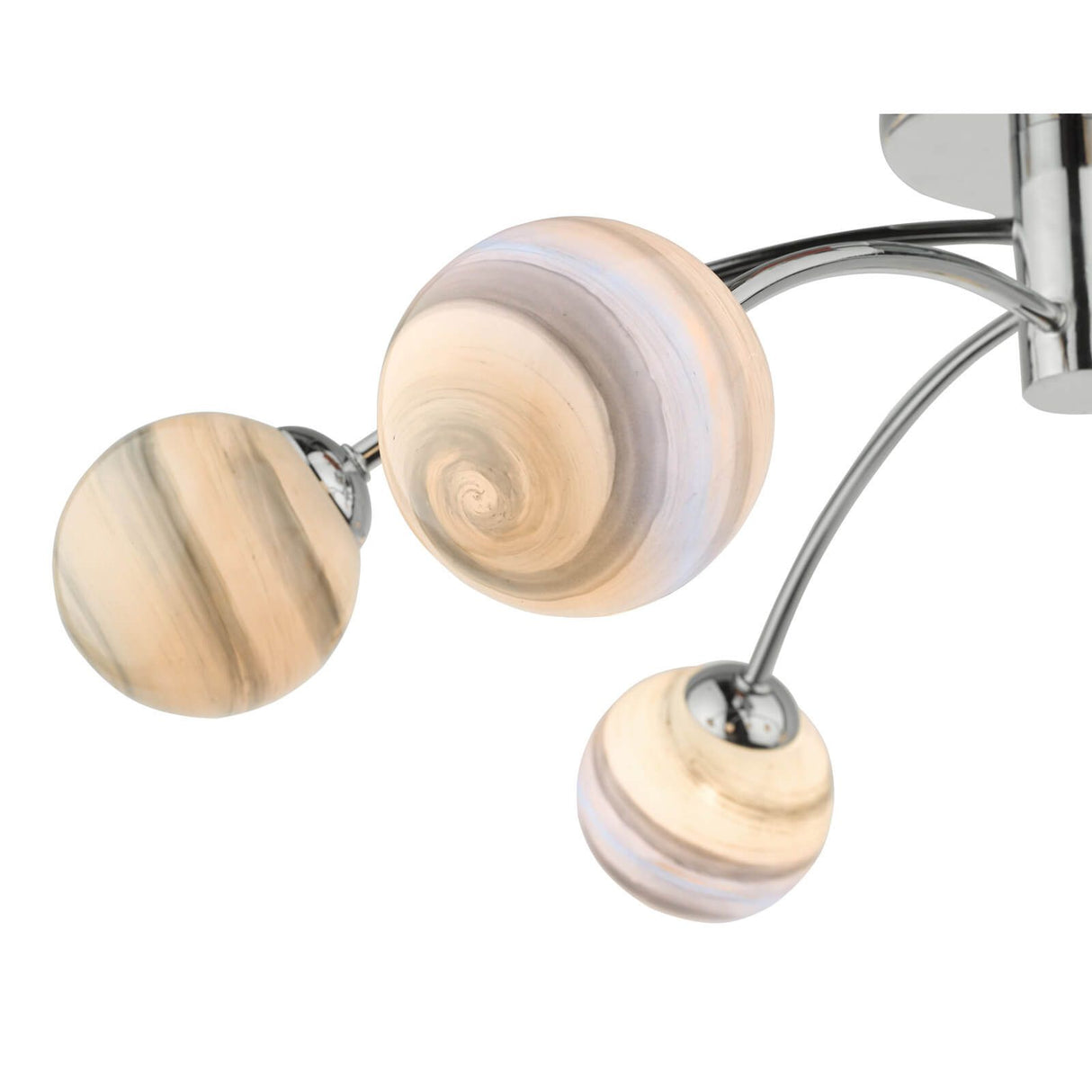 Izzy 6lt Semi Flush Polished Chrome With Planet Style Glass