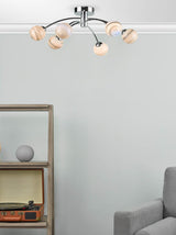 Izzy 6lt Semi Flush Polished Chrome With Planet Style Glass