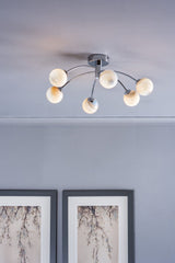 Izzy 6lt Semi Flush Polished Chrome With Planet Style Glass