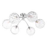 Izzy 6lt Semi Flush Polished Chrome With Clear Dimpled Glass