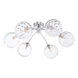 Izzy 6lt Semi Flush Polished Chrome With Clear Dimpled Glass