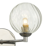 Izzy 2 Light Wall Light Polished Chrome With Twisted Glass