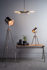 Jake Task Table Lamp Antique Silver And Copper