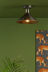 Jalen 1 Light Flush Graphite Antique Brass