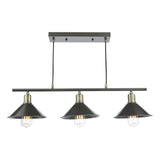 Jalen 3 Light Bar Pendant Graphite Antique Brass