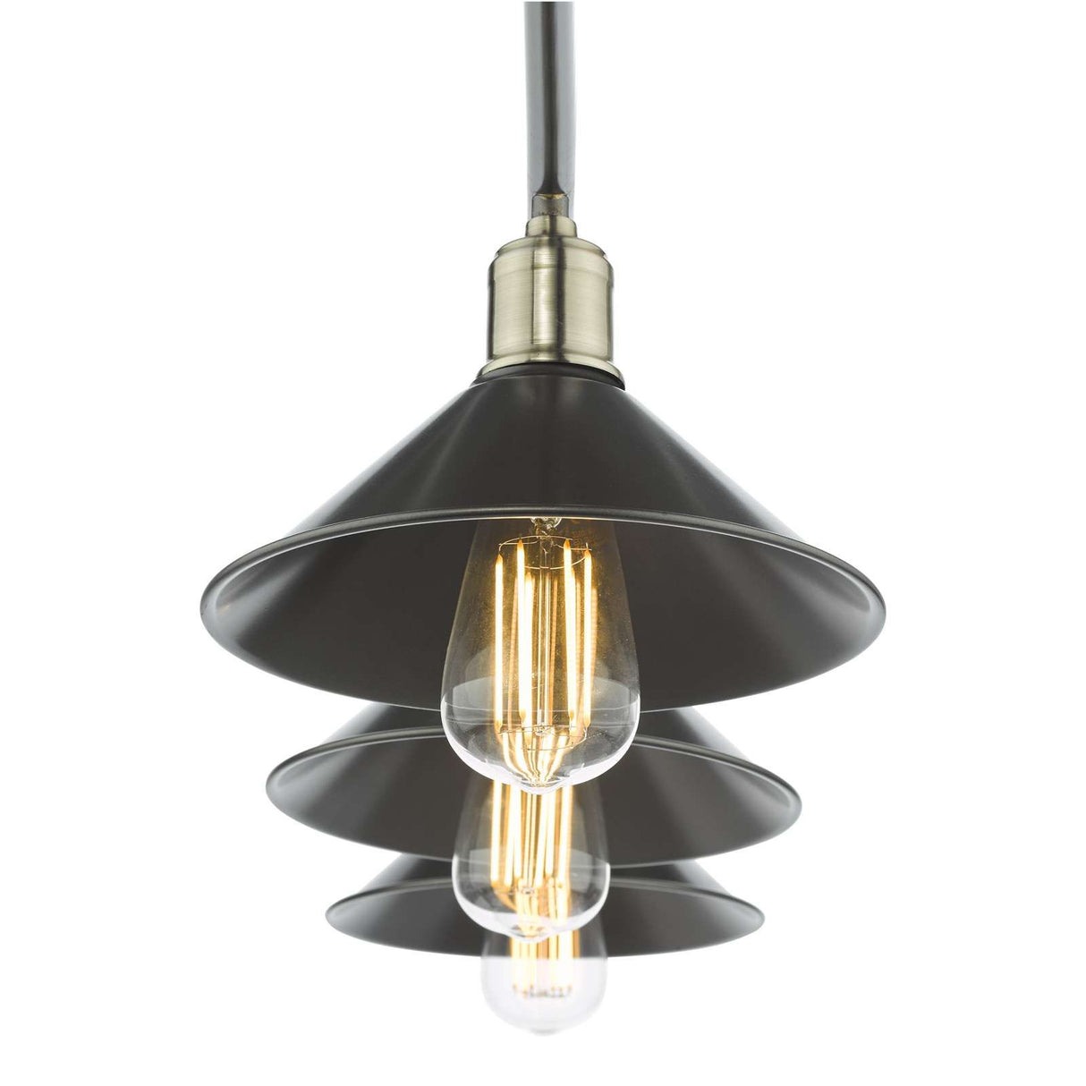 Jalen 3 Light Bar Pendant Graphite Antique Brass