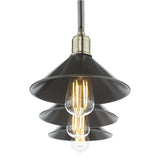 Jalen 3 Light Bar Pendant Graphite Antique Brass