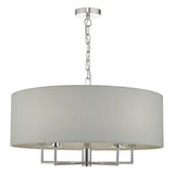 Jamelia 5lt Pendant Polished Chrome & Grey